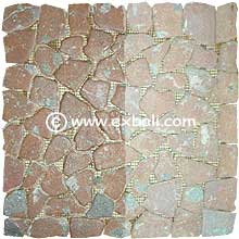 Pebble mesh stone flooring
