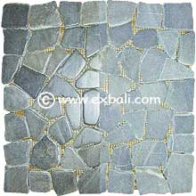 Stone flooring tiles.
