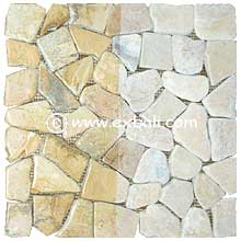 Mosaic stone flooring