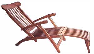 Teal steamer chair