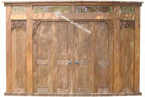 Teak entranceway
