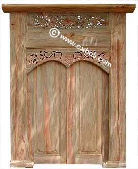 Teak doors and entranceways