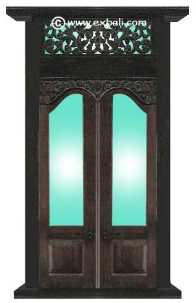 dark stain recycled teak door