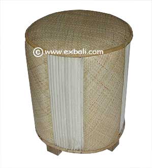 Rattan peel ottoman