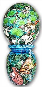 Eggs painted by hand in Bali