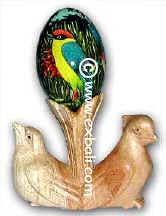 Egg on Bird Stand