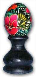 Painted Egg on Stand