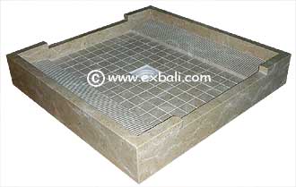 creme marble solid shower platform