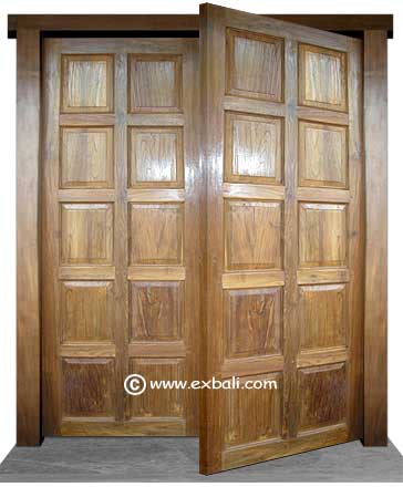 Grand Entrance doors made from recycled teak