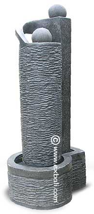 textured terrazzo water feature
